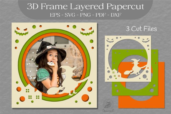 Download Halloween Layered Frame SVG, 3D Frame 07 - Frame svg Collection