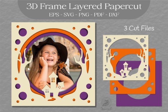 Download Halloween Layered Frame SVG, 3D Frame 04 - Frame svg Collection