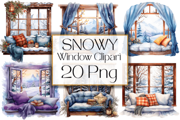 Download Snowy Window Clipart. - Snowy Collection