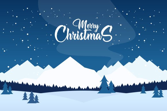 Download Blue Mountains Winter Snowy Illustration - Snowy Collection