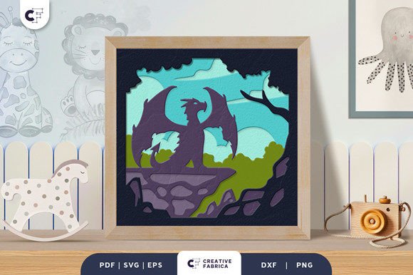 Download Dragon 3D Shadow Box Paper Cut SVG - Premium Bundle