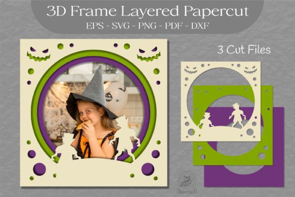 Download Halloween Layered Frame SVG, 3D Frame 09 - Frame svg Collection