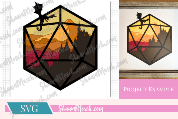 Download Dragon Castle 3D Shadow Box Layered SVG - Premium Resources