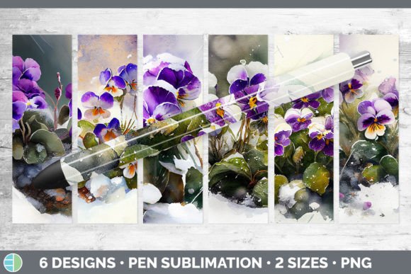 Download Snowy Violet Pen Wraps | Epoxy Sublimati - Snowy Collection