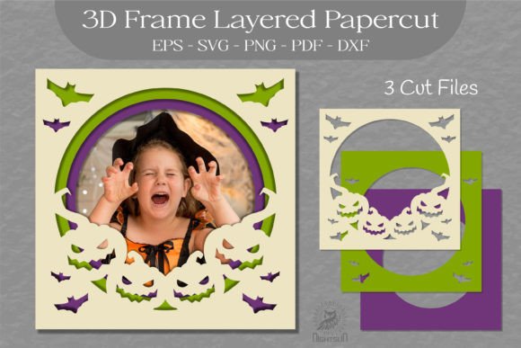 Download Halloween Layered Frame SVG, 3D Frame 01 - Frame svg Collection