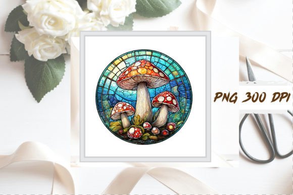 Download Stained Glass Mushroom Sublimation Art - Premium Resources