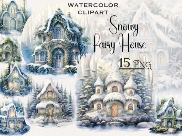 Download Snowy Fairy House Winter Clipart - Snowy Collection
