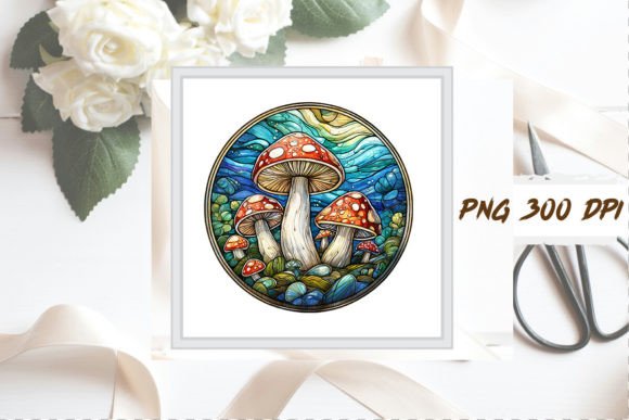 Download Stained Glass Mushroom Sublimation Art - Premium Resources