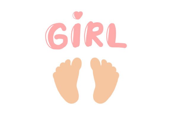 Download Baby Girl Footprint for Baby Shower Card - Baby girl footprint Collection