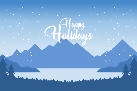 Download Blue Mountains Winter Snowy Illustration - Snowy Collection