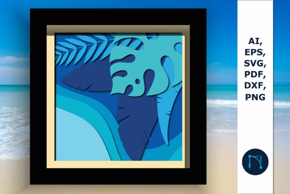 Download Multi-Layer Summer Shadow Box SVG - Summer shadow box Collection