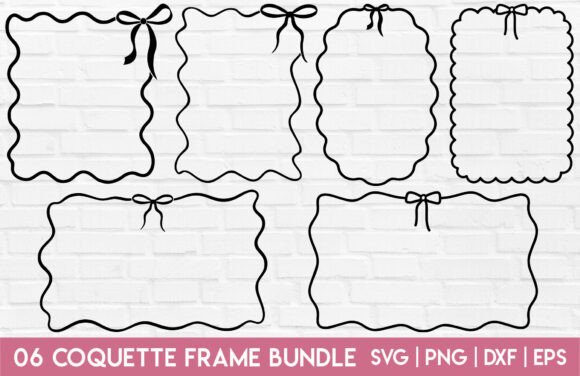 Download Coquette Frame SVG PNG Bundle Border - Frame svg Collection