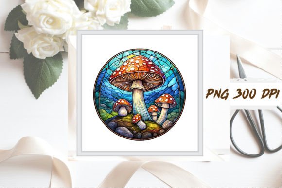 Download Stained Glass Mushroom Sublimation Art - Premium Resources
