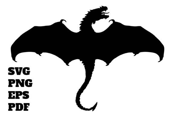 Download Dragon Silhouette SVG Monogram Vector - Dragon silhouette svg Collection
