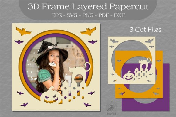 Download Halloween Layered Frame SVG, 3D Frame 02 - Frame svg Collection