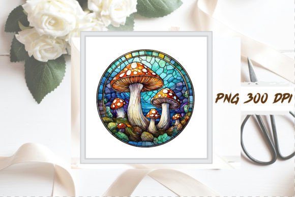 Download Stained Glass Mushroom Sublimation Art - Premium Resources