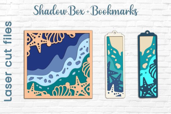 Download 3d Sea Waves, Summer Shadow Box Bookmark - Summer shadow box Collection