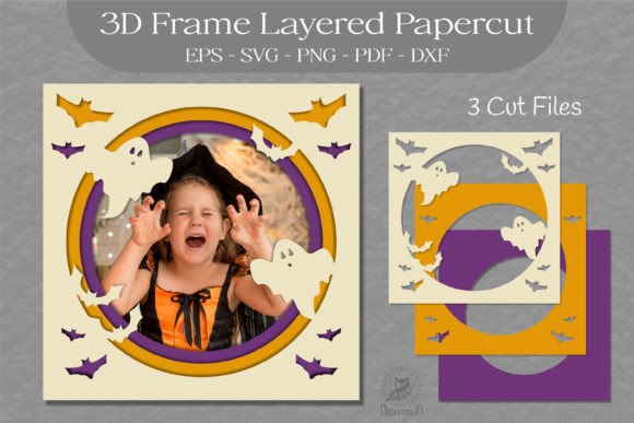 Download Halloween Layered Frame SVG, 3D Frame 06 - Frame svg Collection