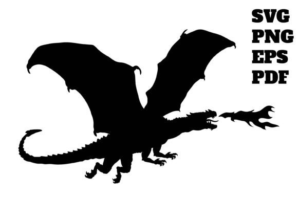 Download Dragon Silhouette SVG Monogram Vector - Dragon silhouette svg Collection