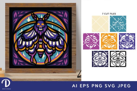 Download Celestial Moth 3D Shadow Box Paper Cut - Celestial moth 3d shadow box Collection