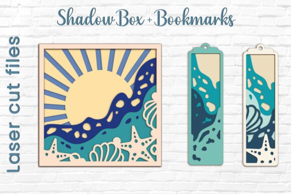 Download 3d Layered Sea Waves, Summer Shadow Box - Summer shadow box Collection