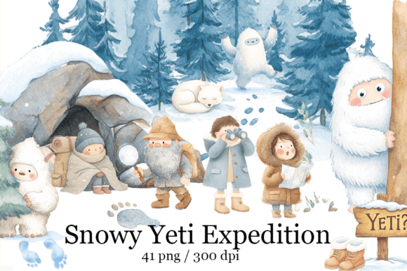 Download Snowy Yeti Clipart, Winter Expedition - Snowy Collection