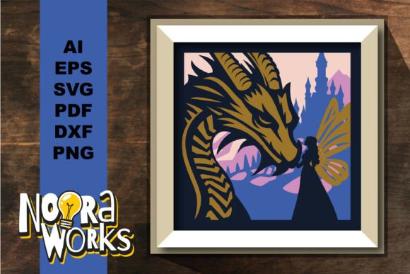 Download Mystical Girl and Dragon: SVG Files - Premium Resources