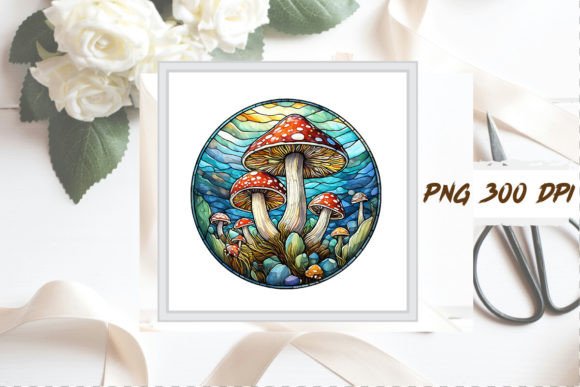 Download Stained Glass Mushroom Sublimation Art - Premium Resources