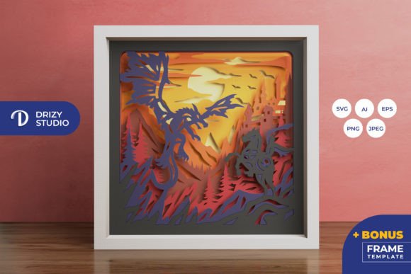 Download Dragon Knight Castle 3D Shadow Box - Premium Resources