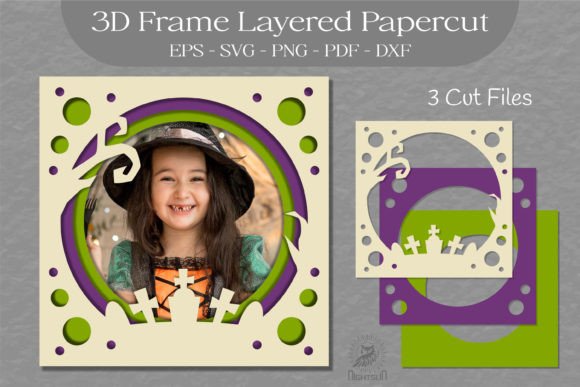 Download Halloween Layered Frame SVG, 3D Frame 05 - Frame svg Collection